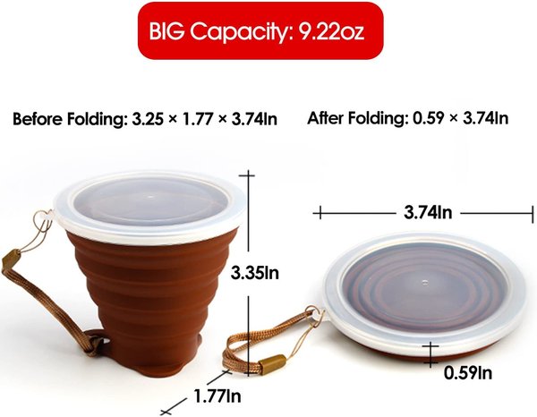 (Last Day Flash Sale-50% OFF) Silicone Collapsible Travel Cup-BUY 4 FREE SHIPPING