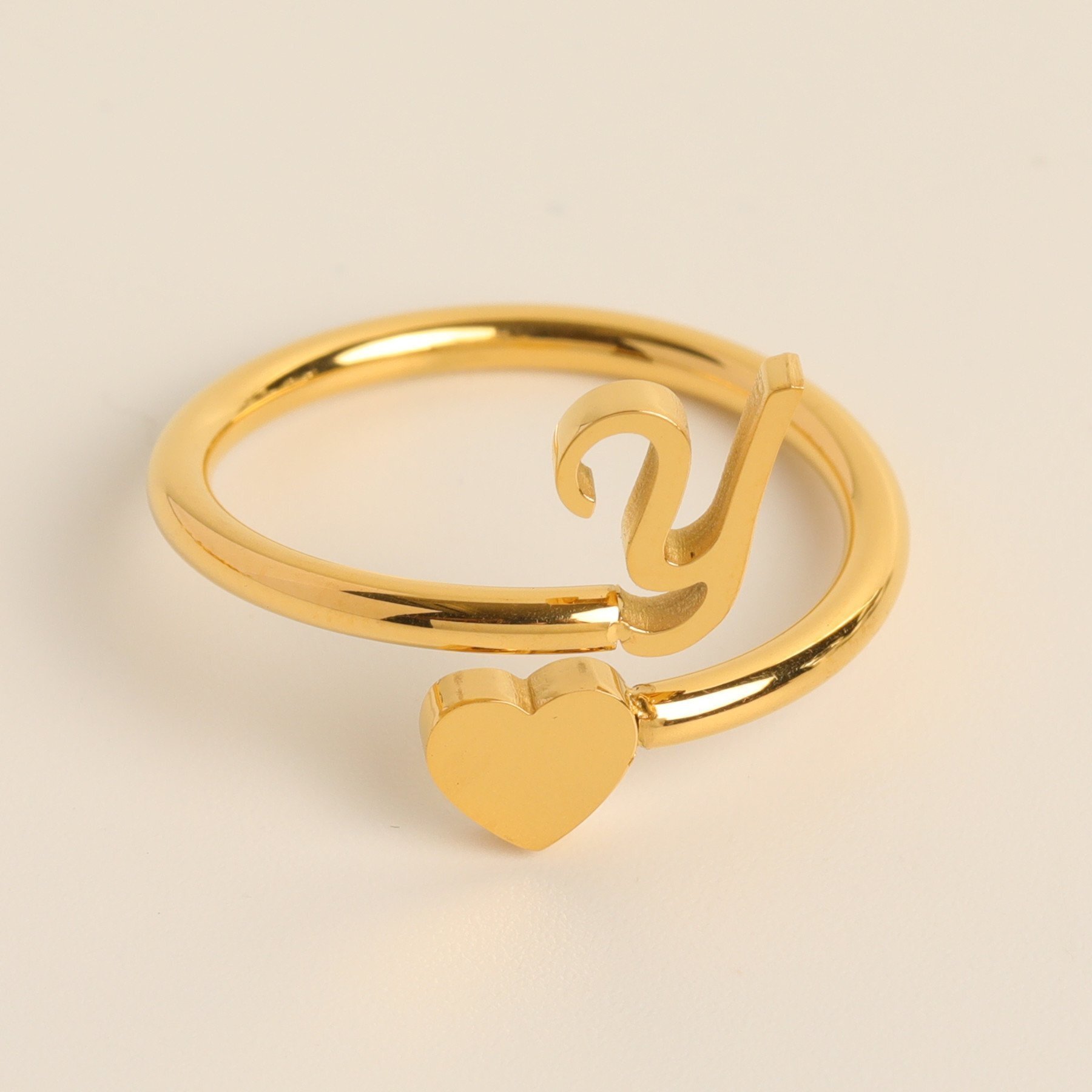 🔥 Last Day Promotion 49% OFF🎁💕To My Granddaughter, Dainty Initial Heart Ring