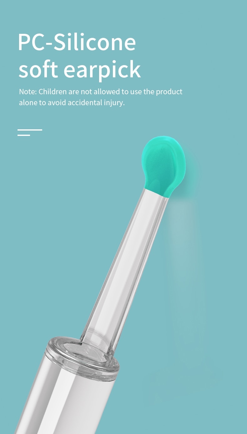 Clean Earwax – Wi -Fi Visible Wax Elimination Spoon,USB 1080P HD Load Otoscope