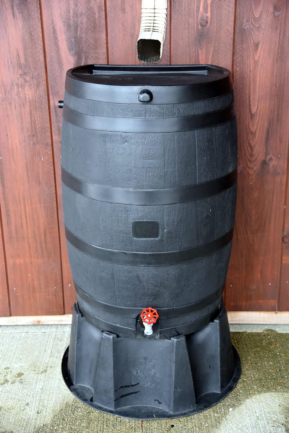 Home Accents 50-Gallon ECO Rain Water Collection Barrel Made with 100% Recycled Plastic Spigot