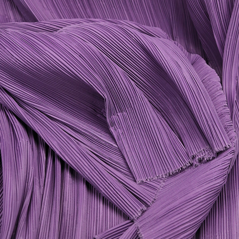 Deep Purple Allenic Pleated Decoration Printmaking Fabric
