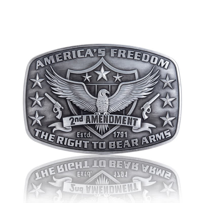 Men's DIY Eagle America's Freedom Buckle Leather Belt