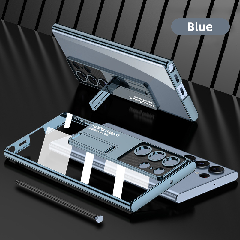 Electroplating Transparent Belt Bracket Case Cover for Samsung