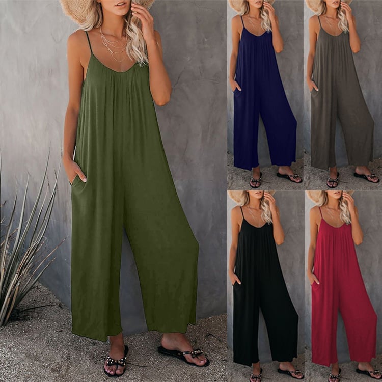 🔥Hot Sale 49% off 🔥Ultimate Flowy Jumpsuit with Pockets✨Buy 2 Extra 10% OFF
