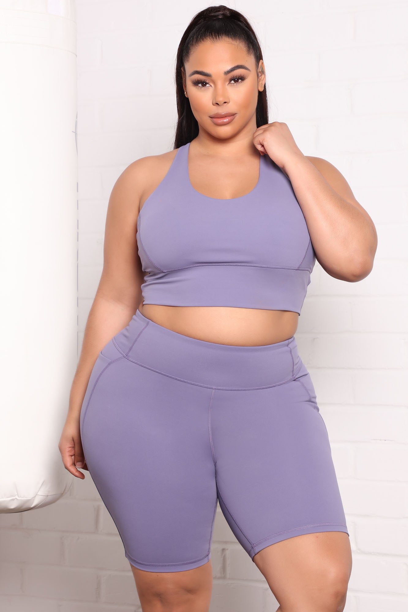 At Ease Active Sports Bra In Power Flex - Lilac