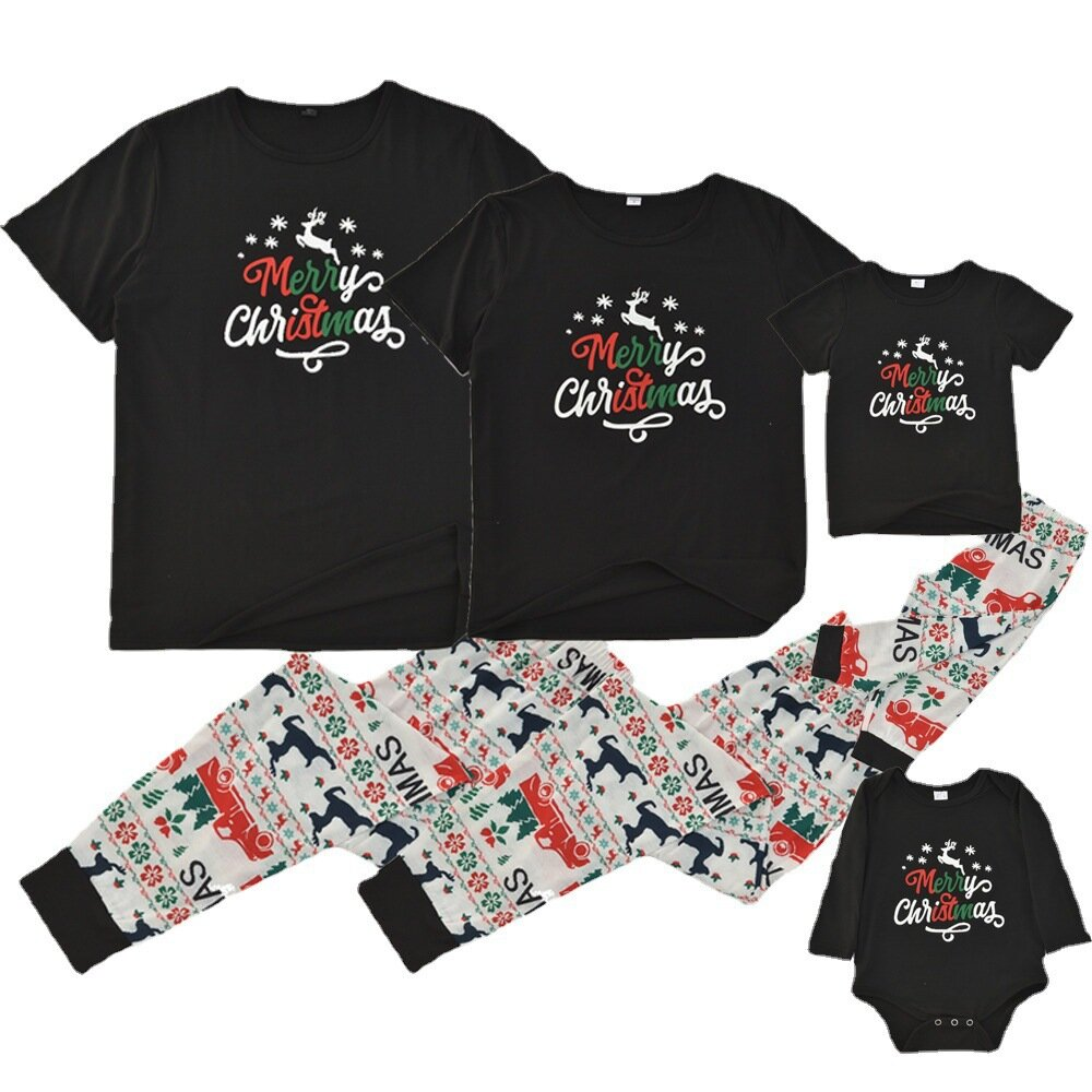 Merry Christmas Deer Print Family Matching Pajamas Sets