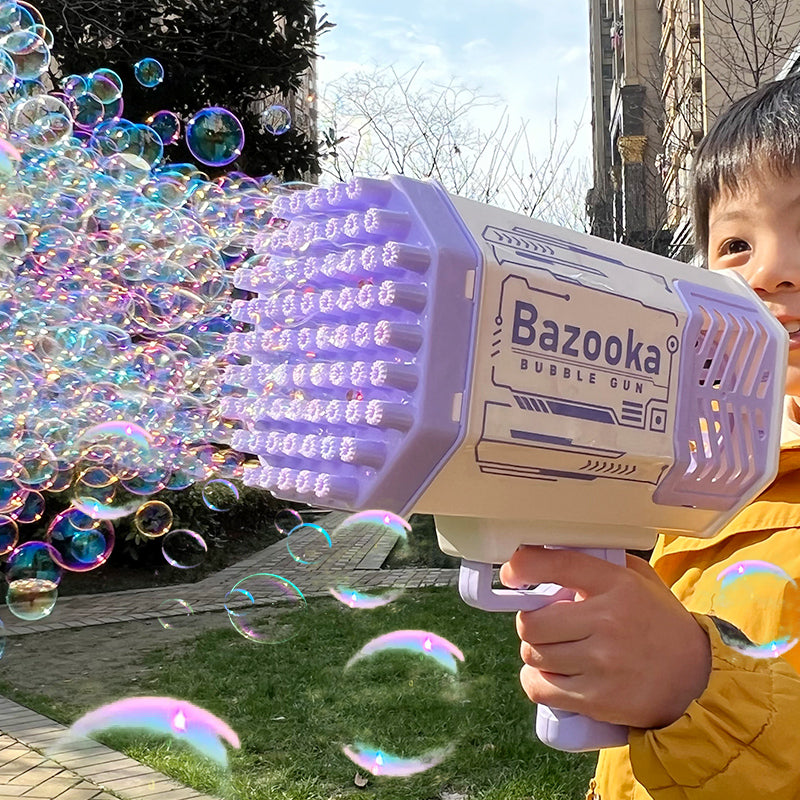 Hole Bubble Gun With Colorful Led Lights