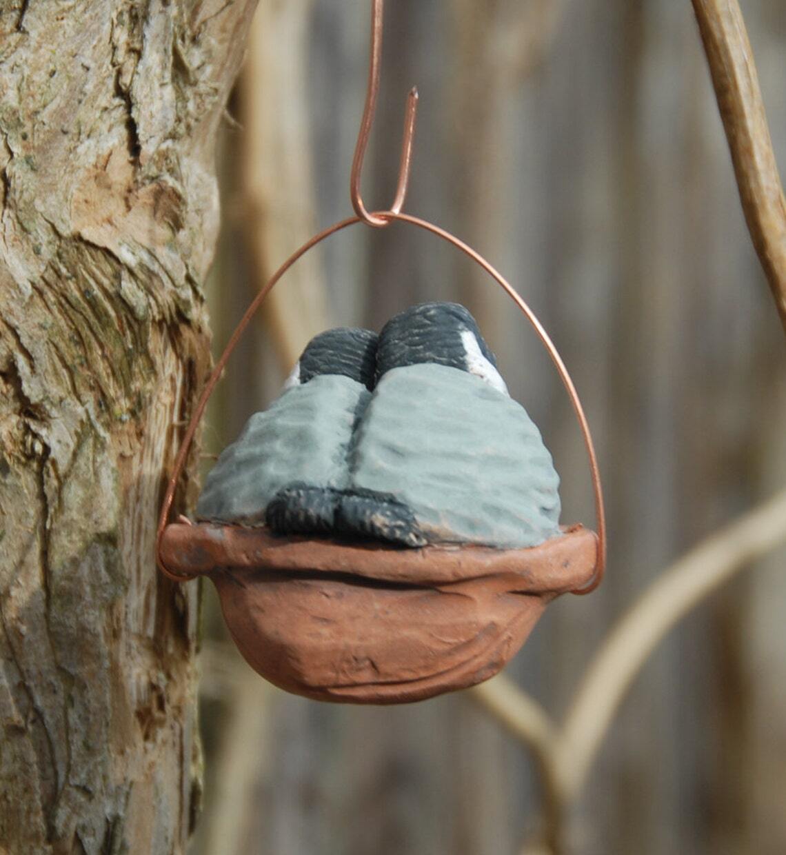 Sleeping Chickadee Ornament