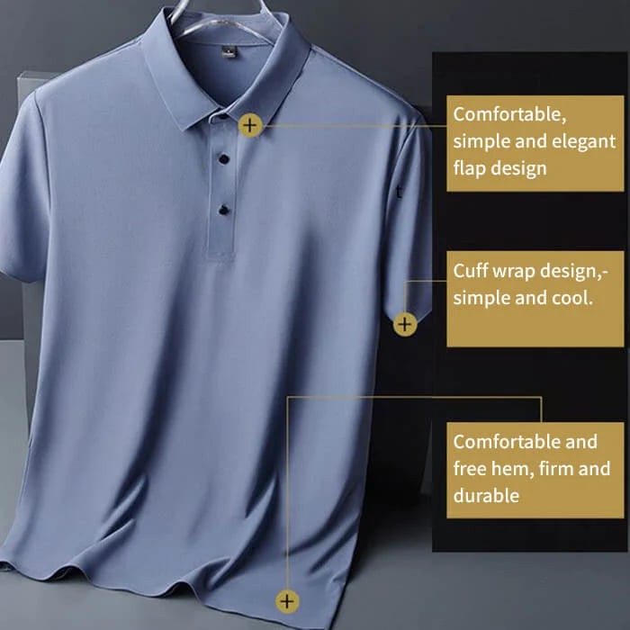 (BUY 2 GET 10% OFF & Free Shipping🔥) Men's Ice Silk Short Sleeve Polo Shirt