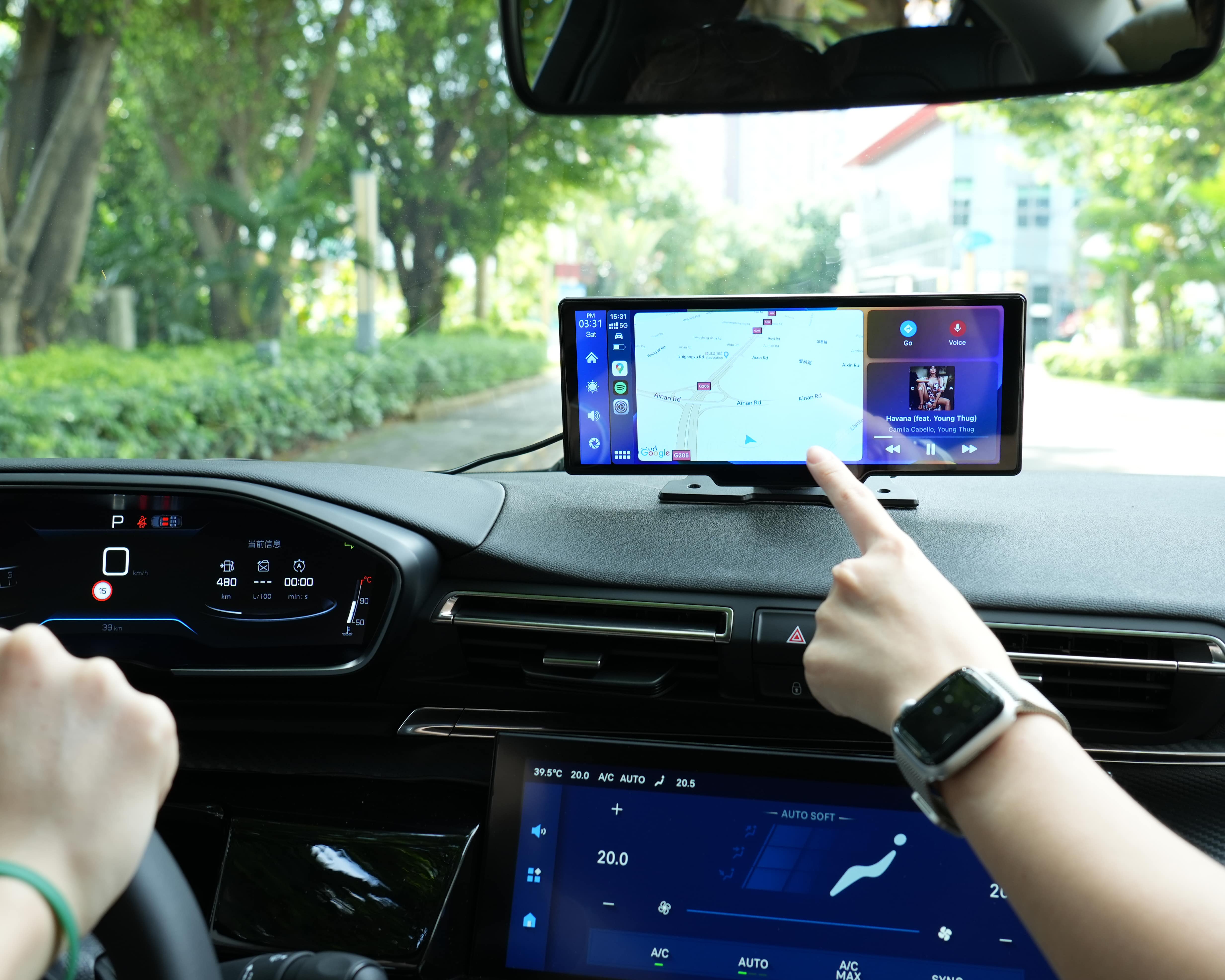 2 IN 1 10.26'' 2.5K CarPlay Screen& Dual Camera Driving Recorder