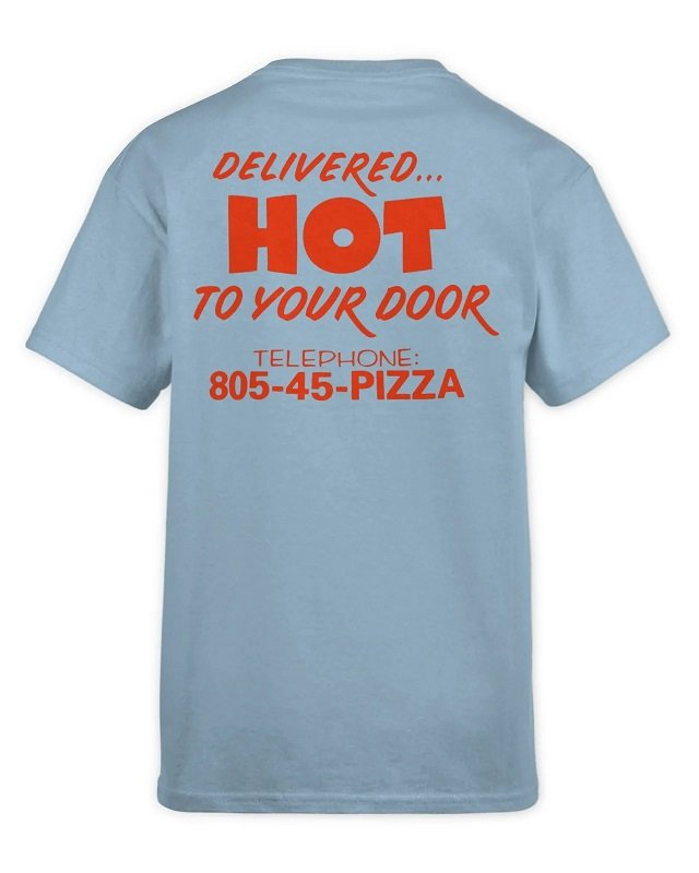 Surfer Boy Pizza Shirt Blue
