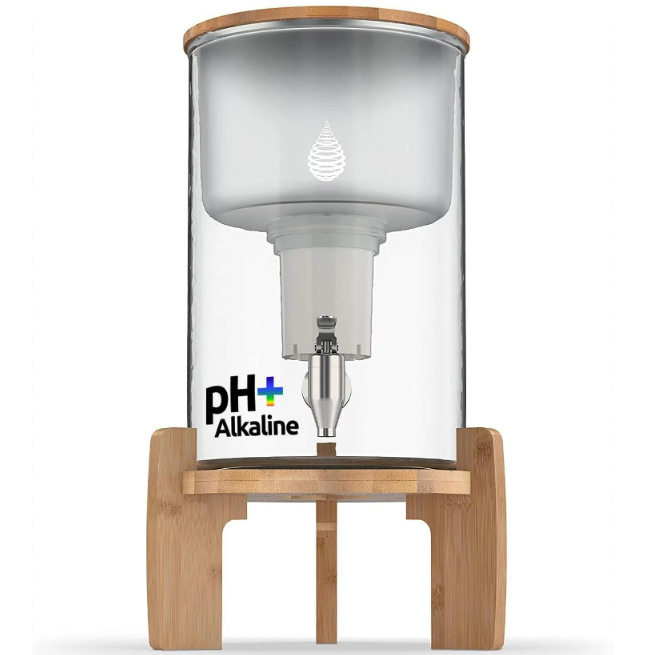 Invigorated Water pH Recharge Glass Alkaline Water Filter Dispenser