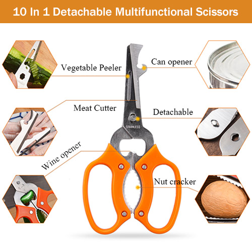 50% OFF!!10 in 1 Detachable Multifunctional Scissors