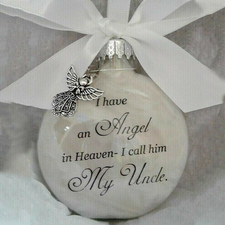 Feather ball Ornaments - Angel In Heaven Memorial Ornament