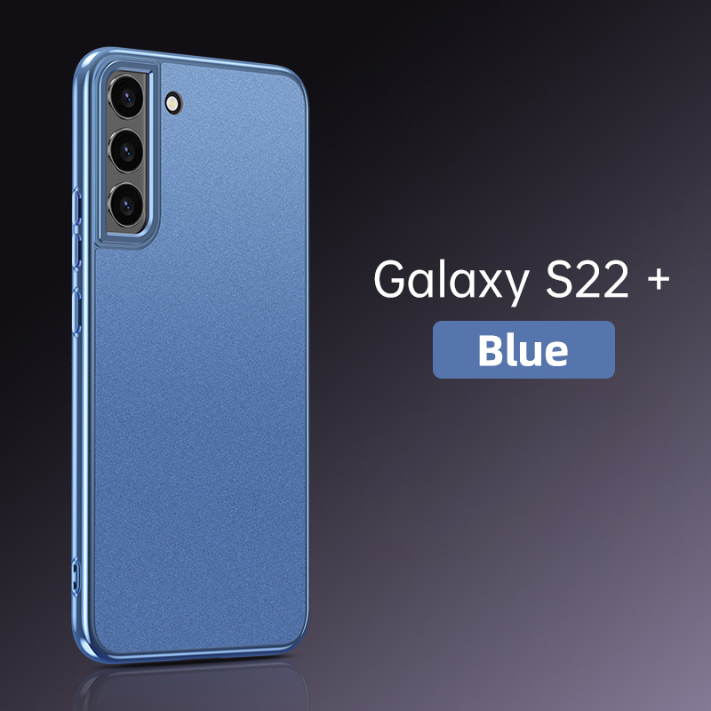 Electroplated Frame Frosted Back Panel Case Cover for Samsung