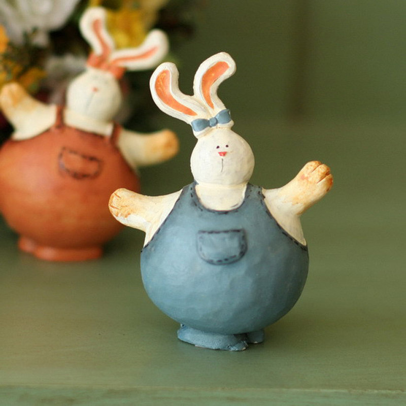 Cute couple bunny statue - Easter decoration, Valentine's Day Gift