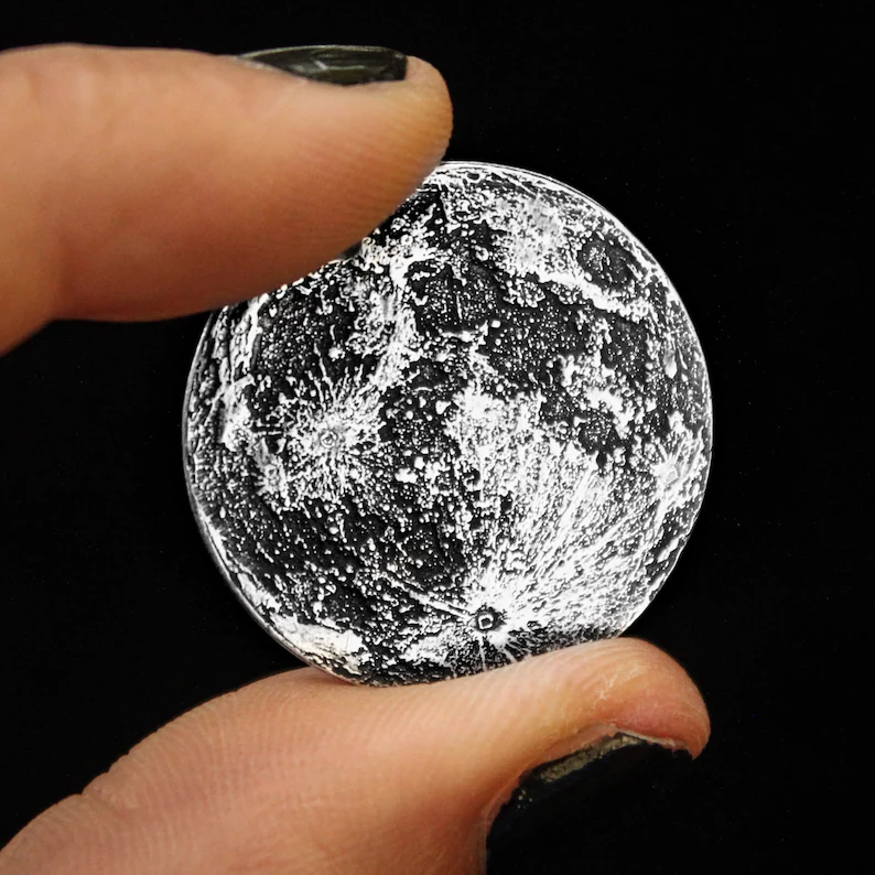 Silver Full Moon Coin
