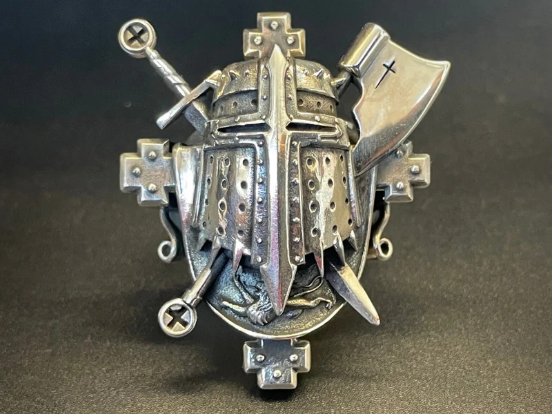 Templar Knight Skull Ring