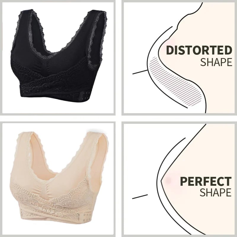 🎁LAST DAY SALE-49% OFF🎁Comfy Corset Bra Front Cross Side Buckle Lace Bras