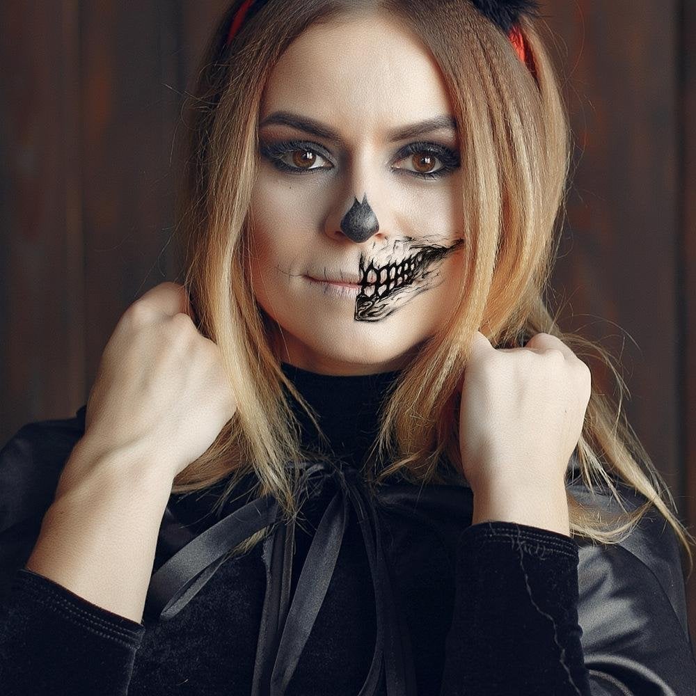 (🎃HALLOWEEN PRE SALE - 49% OFF) Halloween Prank Makeup Temporary Tattoo😈Realistic & Easy To Remove