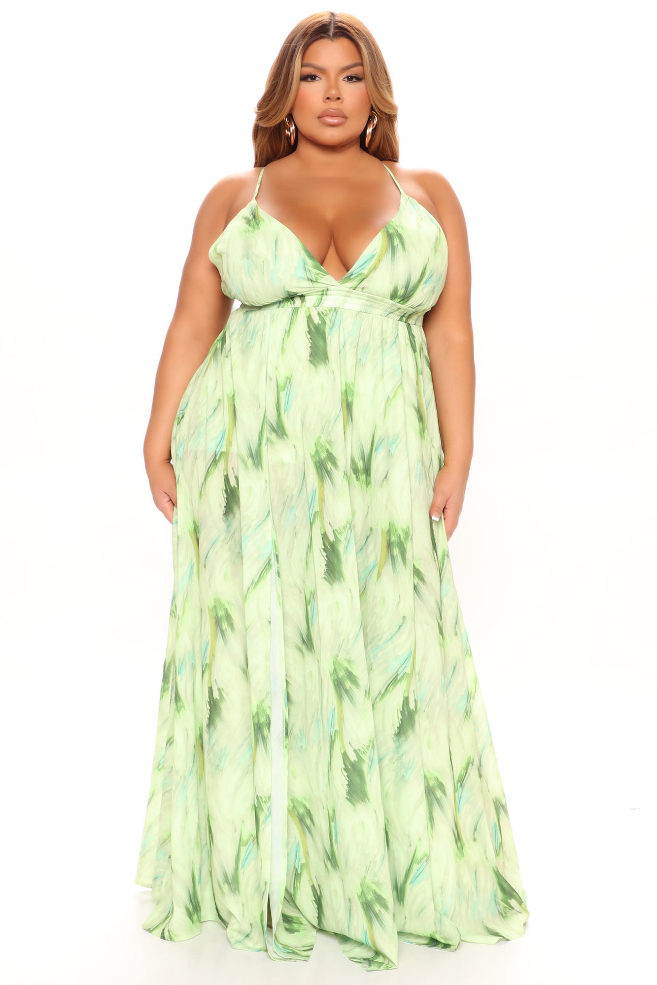 Sea Breeze Maxi Dress - Green/combo