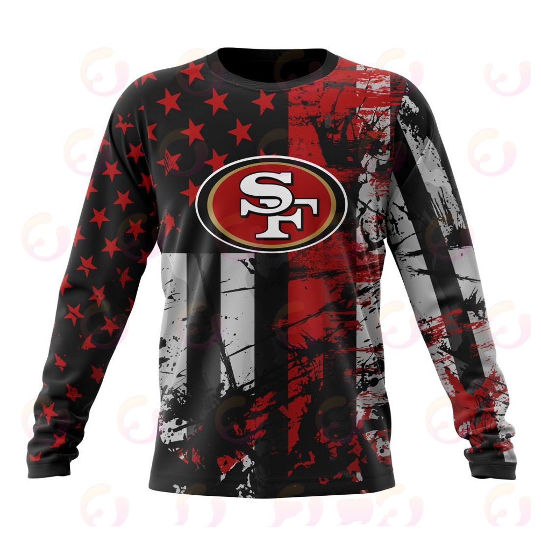 SAN FRANCISCO 49ERS 3D HOODIE JERSEY FOR AMERICA