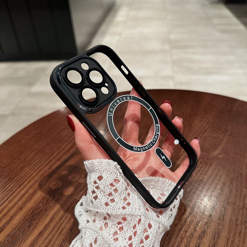 Magnetic Transparent Lens Film Case Cover For iPhone