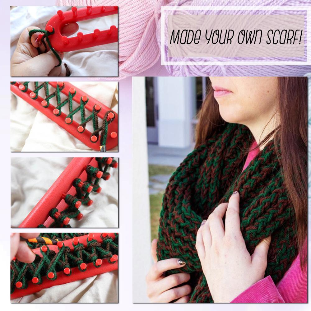 (🔥Christmas Hot Sale-SAVE 50% OFF) Scarf Knitting Loom Kits -Buy 3 Get 1 Free Now
