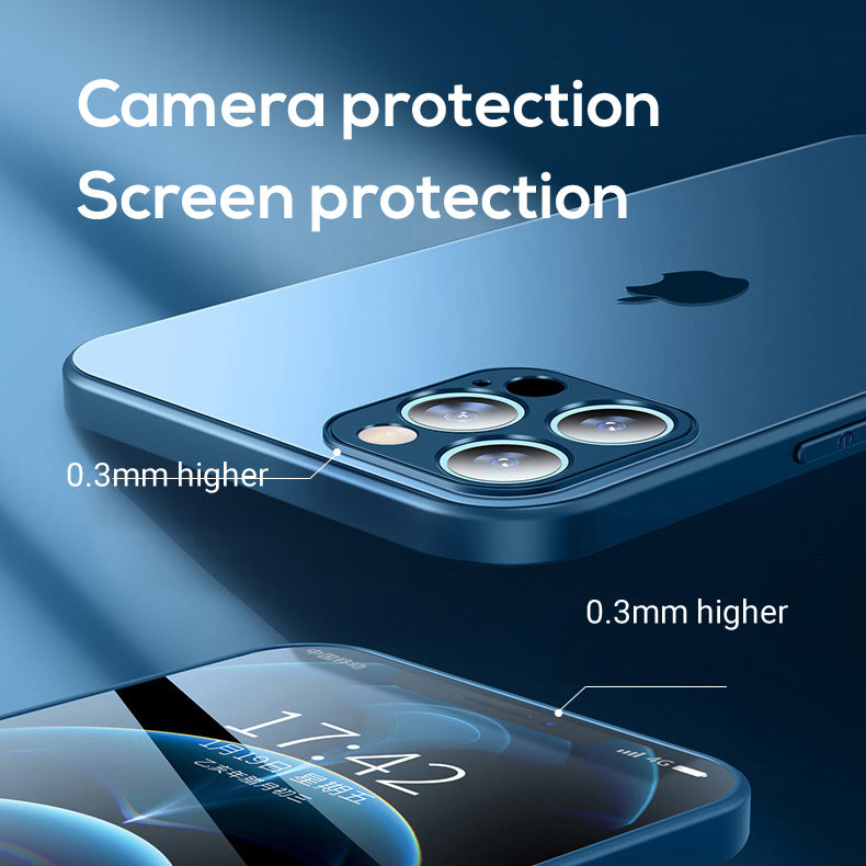 Upgraded Tempered Glass Lens Protective Case for iPhone