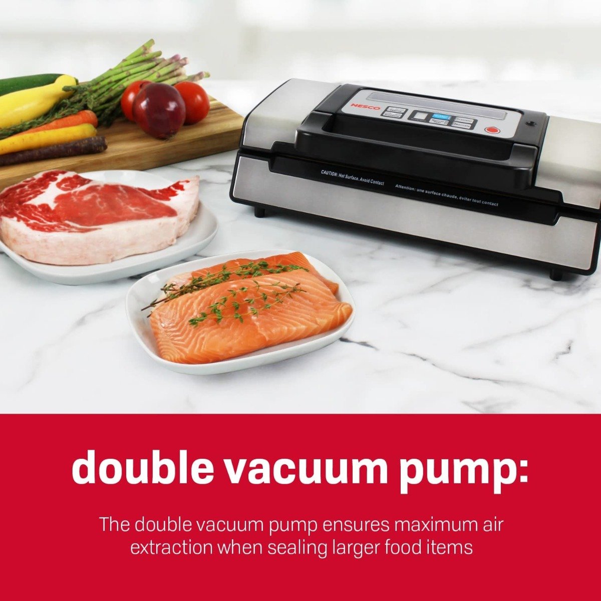 Nesco Deluxe Food Vacuum Sealer 130 Watts