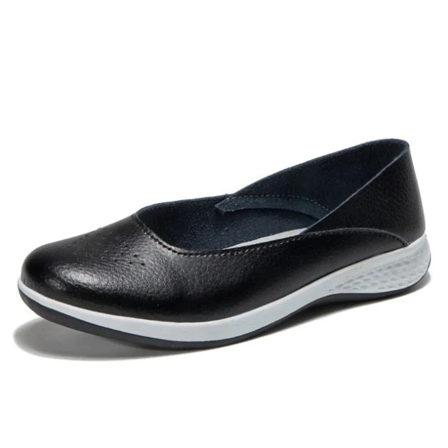 Leather Loafers Cutout Ballet Flat Nursing Shoes Flat shoes