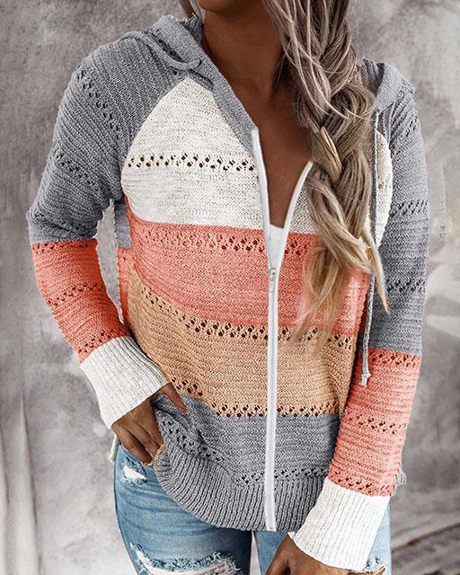 Zipper Colorblock Sweater