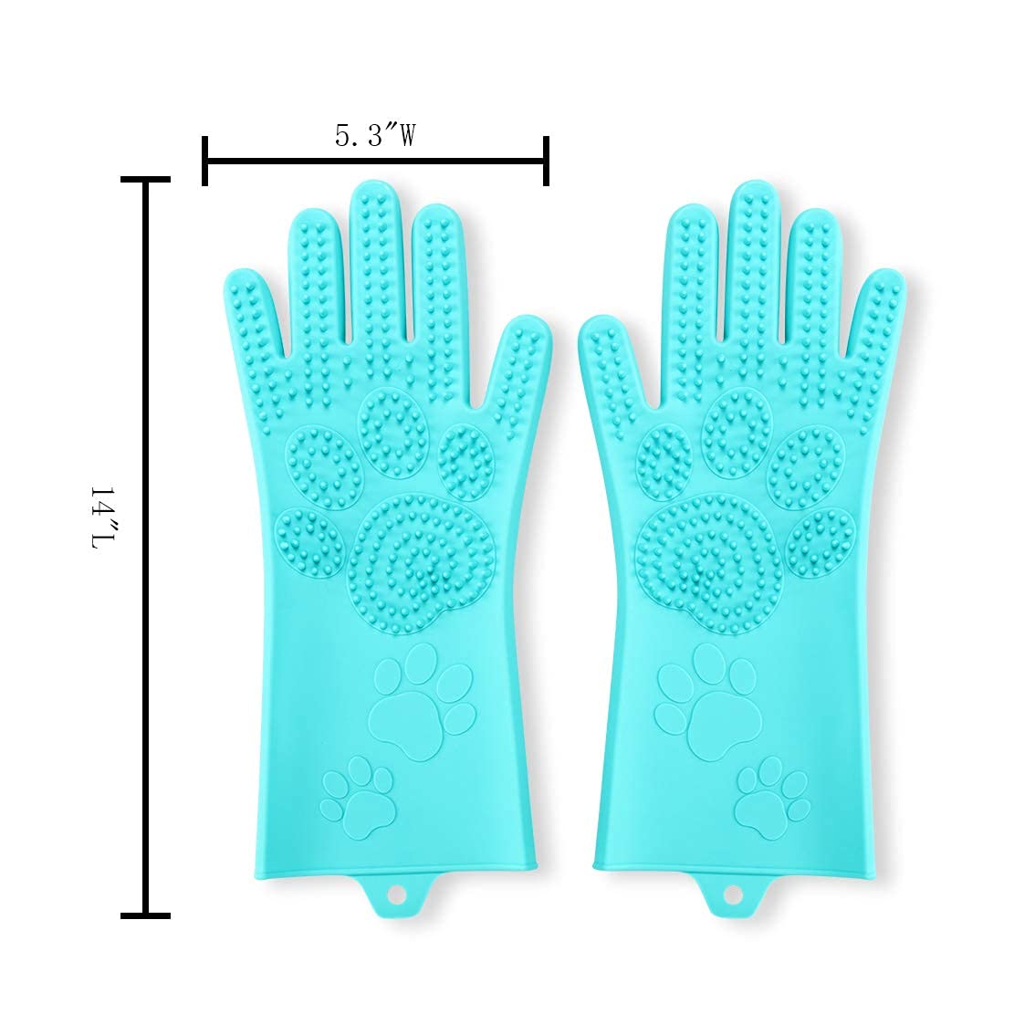 Silicone Hair Removal Gloves with Thick High Density Teeth for Bathing and Messaging