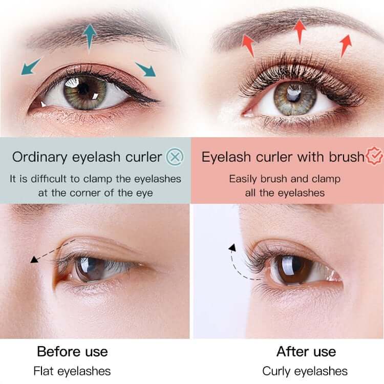 🔥BUY 1 FREE 1🔥2023 New Eyelash curler with brush Makeup Tools