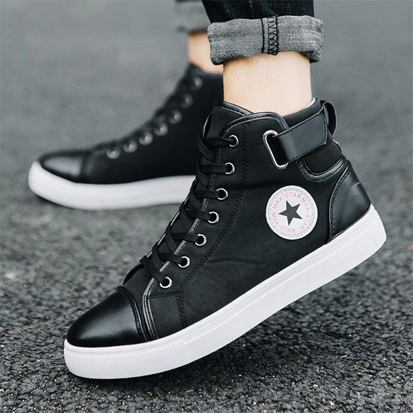 Chicinskates Men's Fashion High Top Colorblocking Sneakers