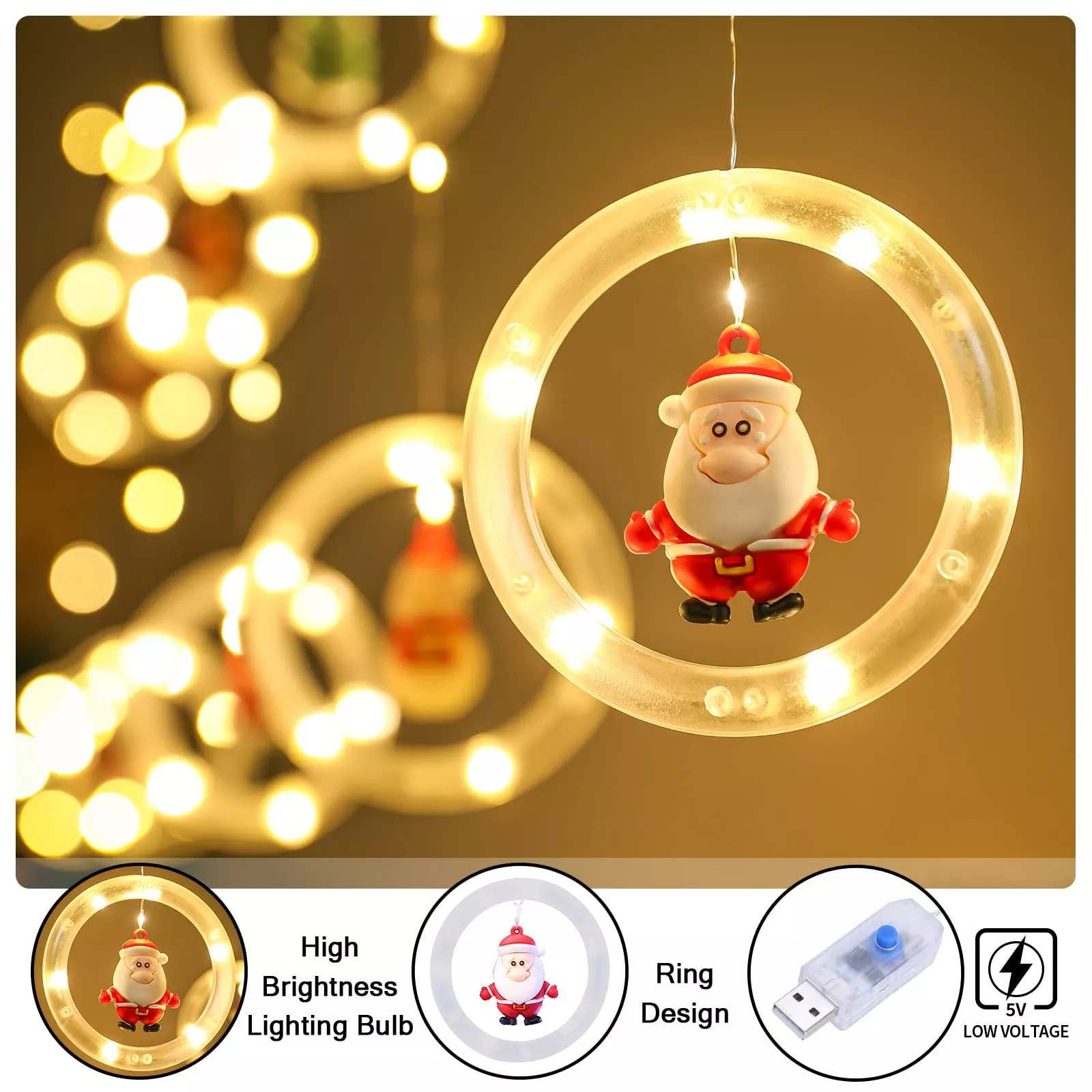 🔥HOT SALE🔥 Christmas Decor Ring Lights🎄🌟