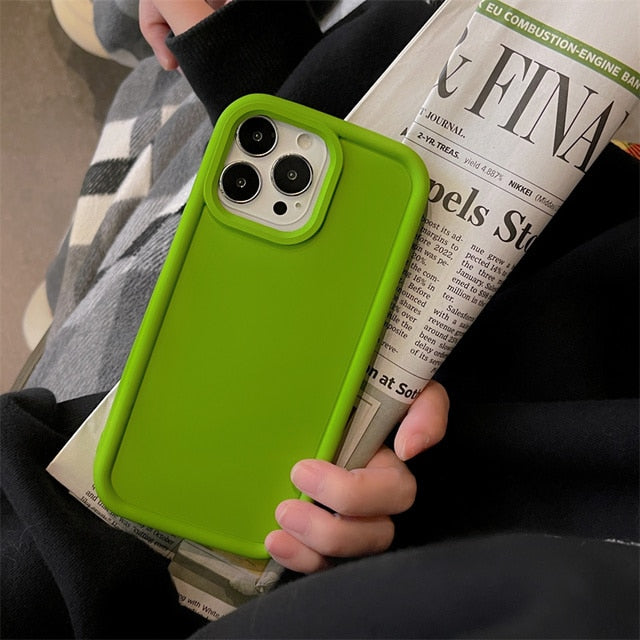 Matte Silicone Shockproof iPhone Case