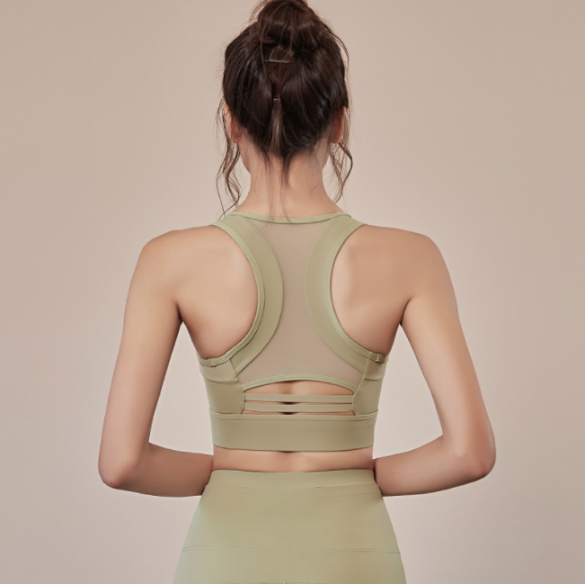 Anti-shock running yoga fitness bra high elastic tank top