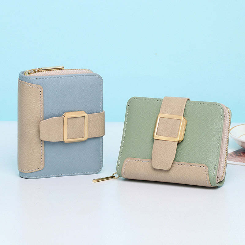 Women Small Compact Bifold Luxury Leather Pocket Wallet Coin Purse