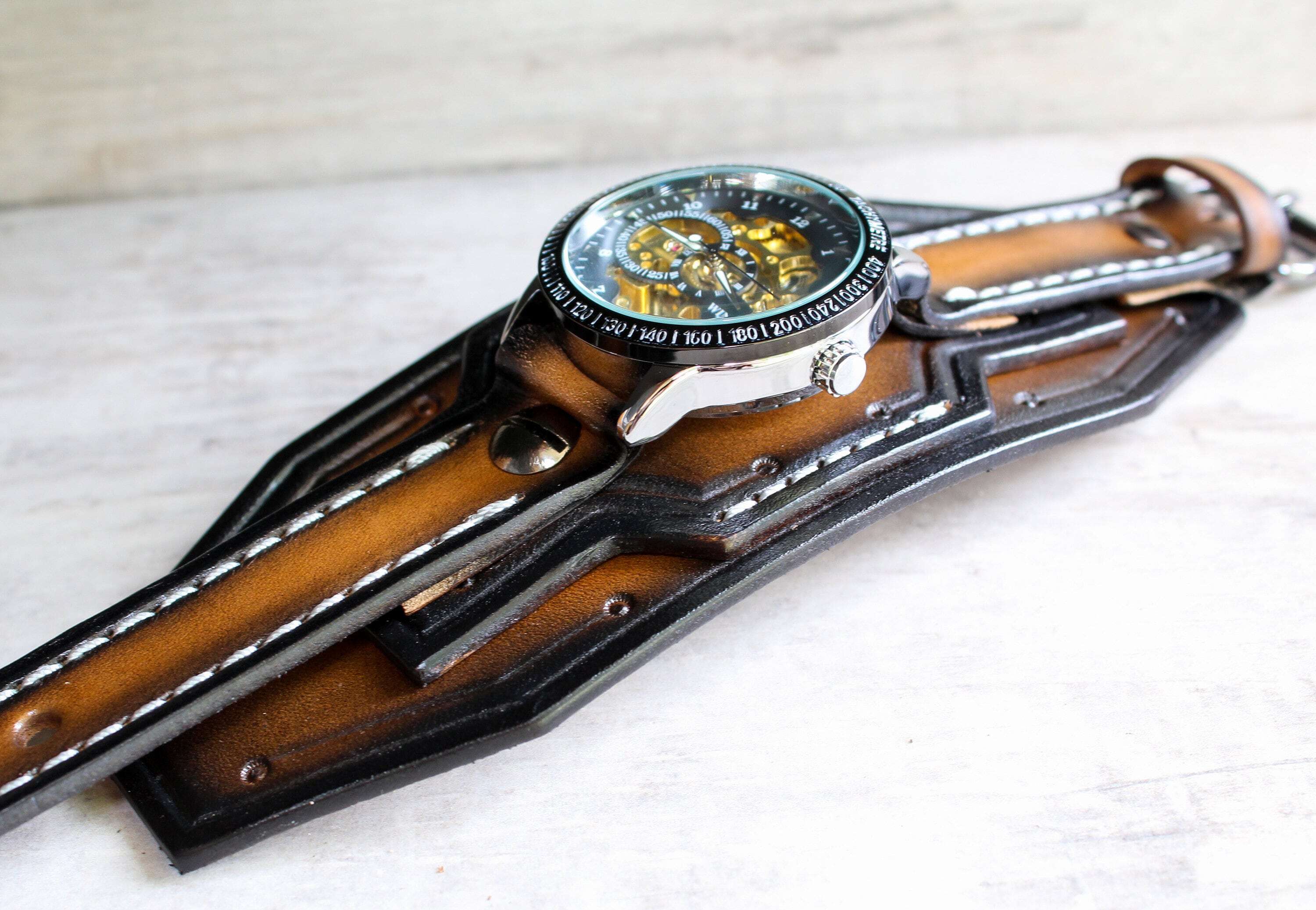 Men's Steampunk Waterproof Wrist Watch