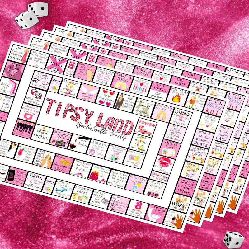 Tipsy Land Party Drinking Board Game