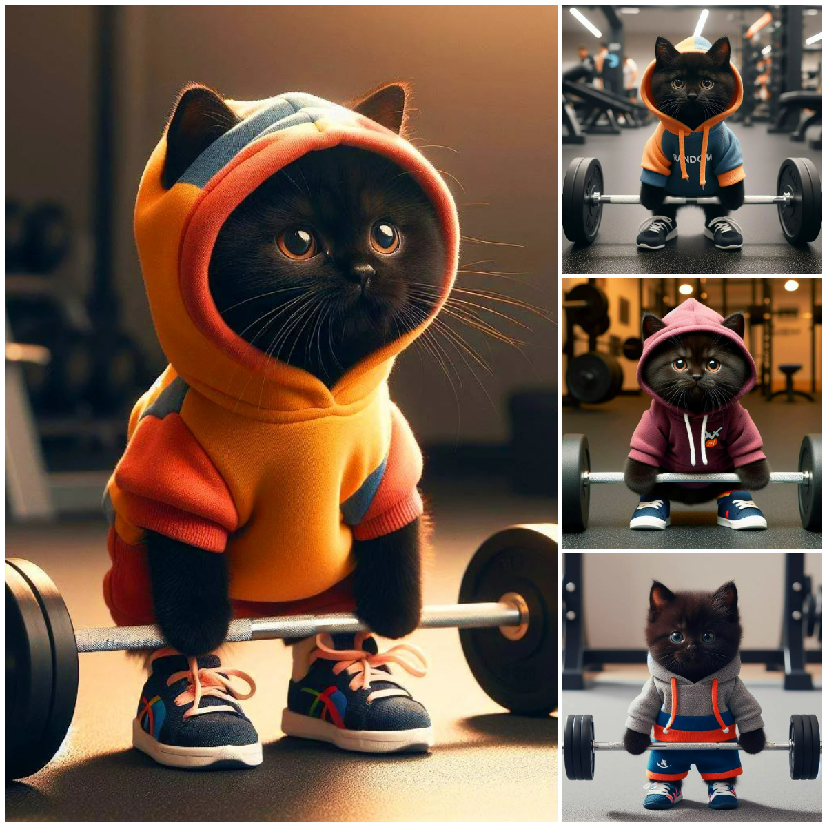 Cute Fitness Cat Sculpture - Catataus