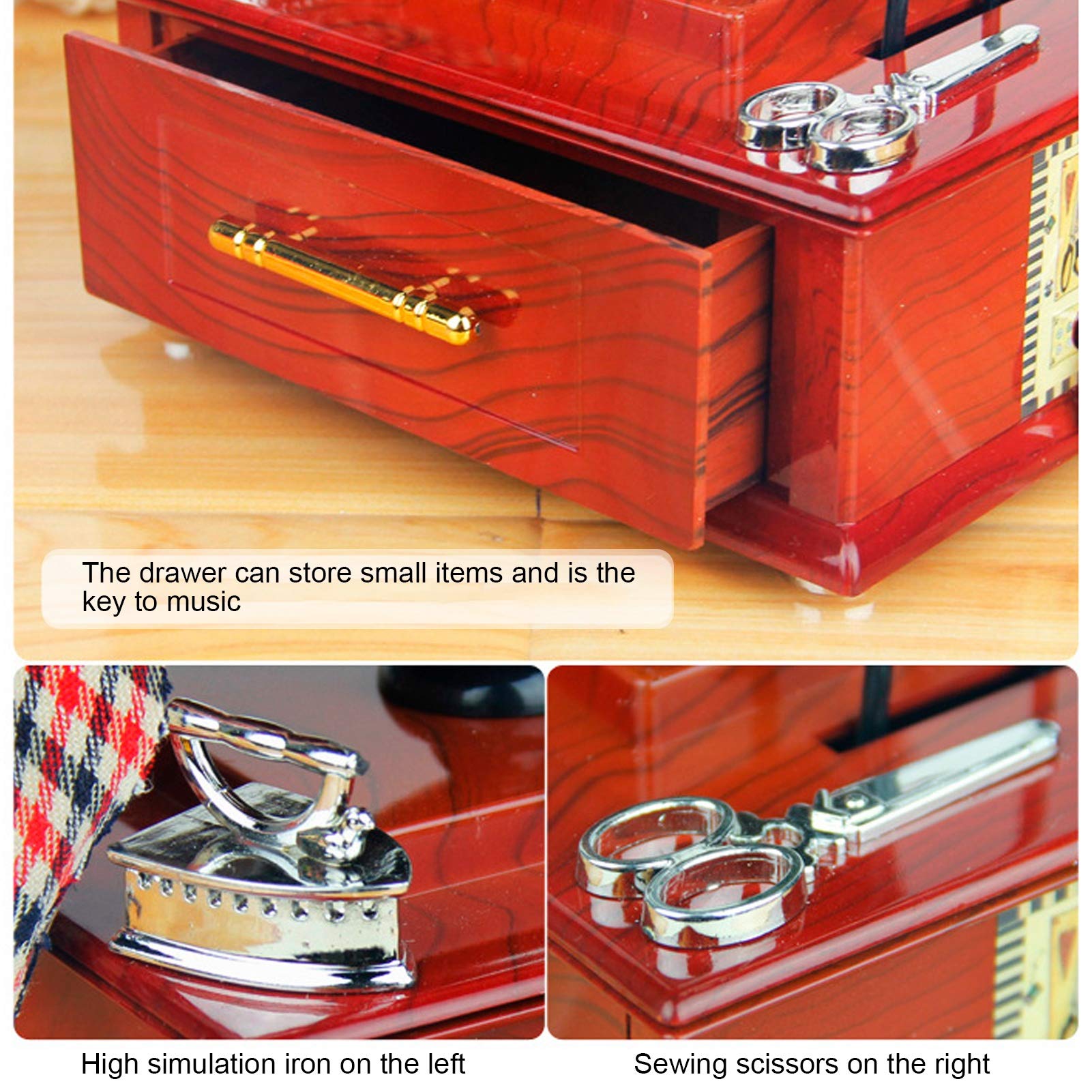 [Pre-Christmas-Sale Save 50% off] Premium Wood Sewing Machine Music Box