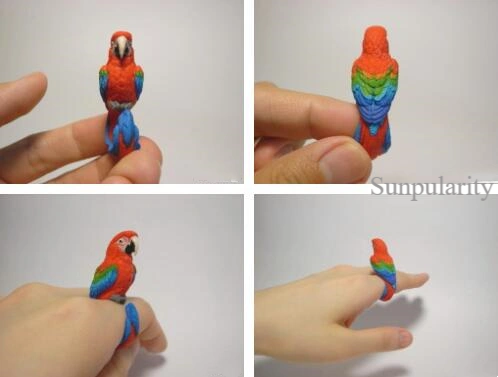 Amazing Handmade Animal Polymer Clay Rings