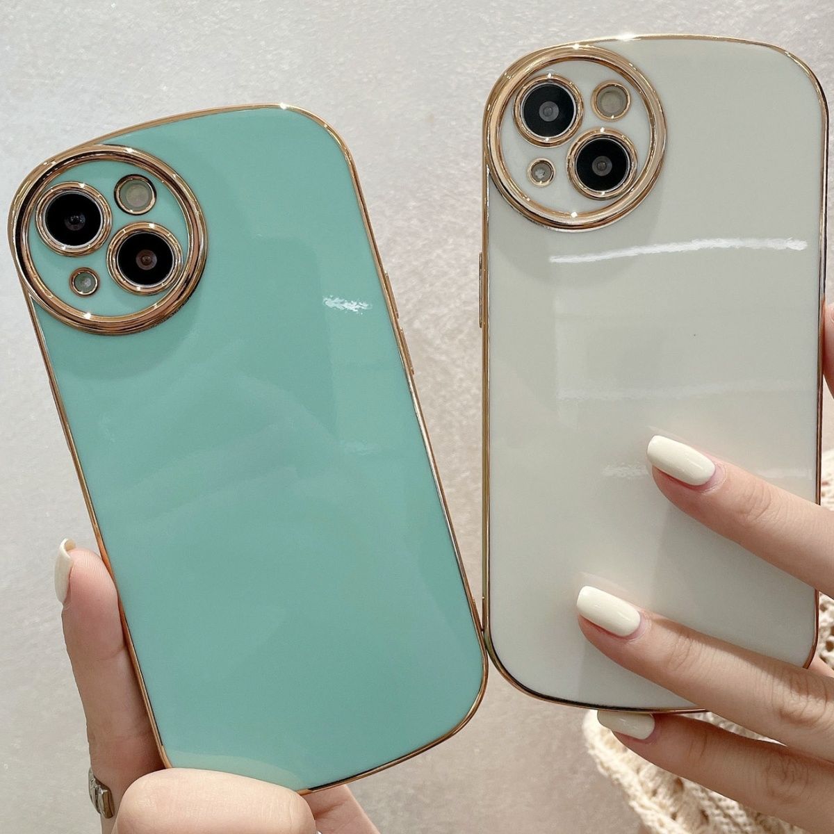 Electroplating Simple Solid Color Phone Case