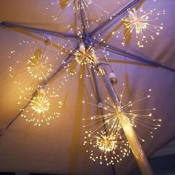 Firework Lights led Copper Wire Starburst String Light, Outdoor Patio Lights