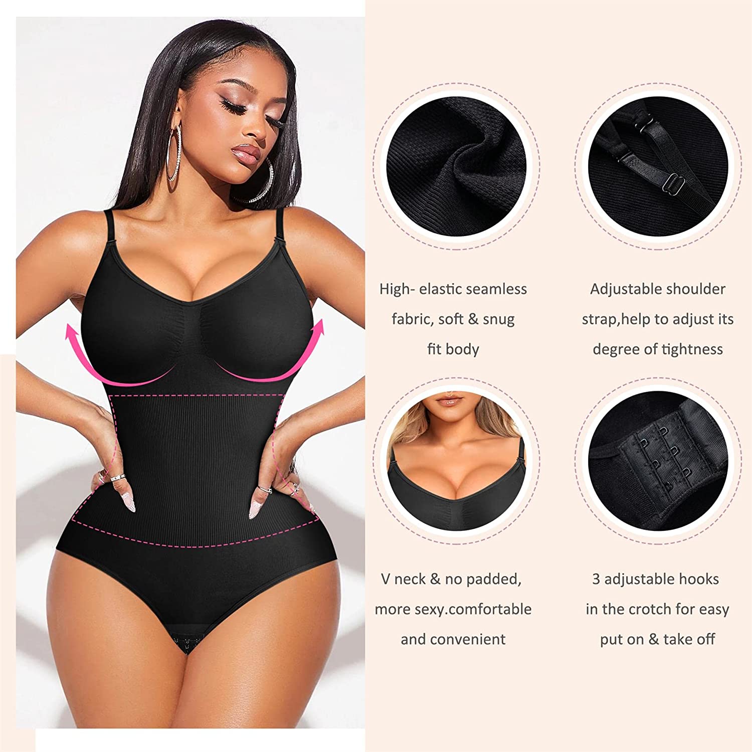 HIDE BACK FAT WITH SHAPEWEAR COMBINED WITH NUDE BODY (BUY 1 GET 1 FREE)