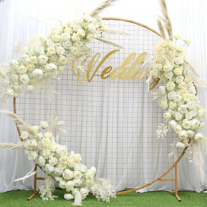 Wedding Arch Background Flower Rowdried Flowers Wedding Flowers Event Party Decoration