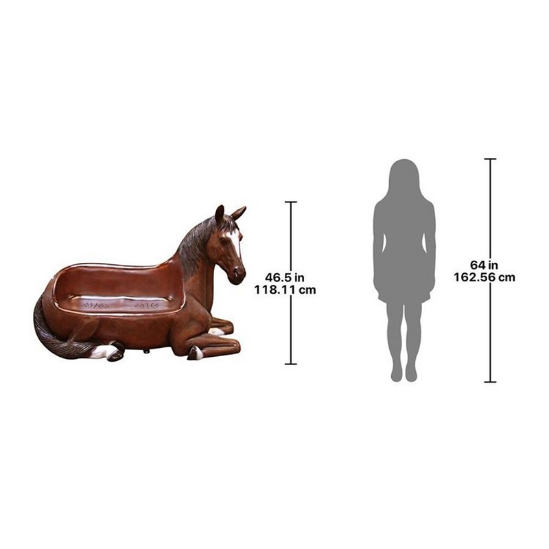 Saddle Up Horse Bench Sculpture - STOCK IS LIMITED, FIRST COME FIRST SERVED!