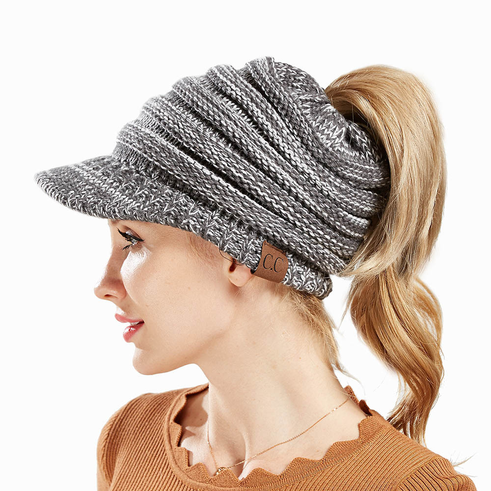 (🔥Christmas Hot Sale-50% OFF) Warm Knitted High Bun Ponytail Beanie Cap -Buy 3 Get Extra 20% OFF & FREE SHIPPING